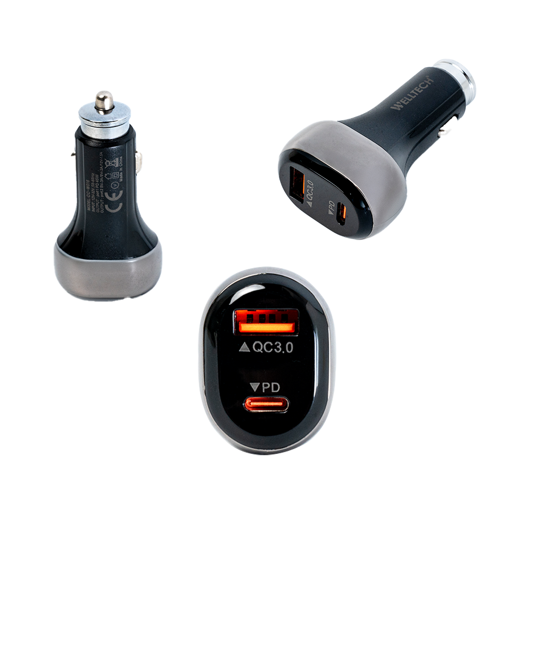 PD 30W + QC 22.5W Fast Car Charger